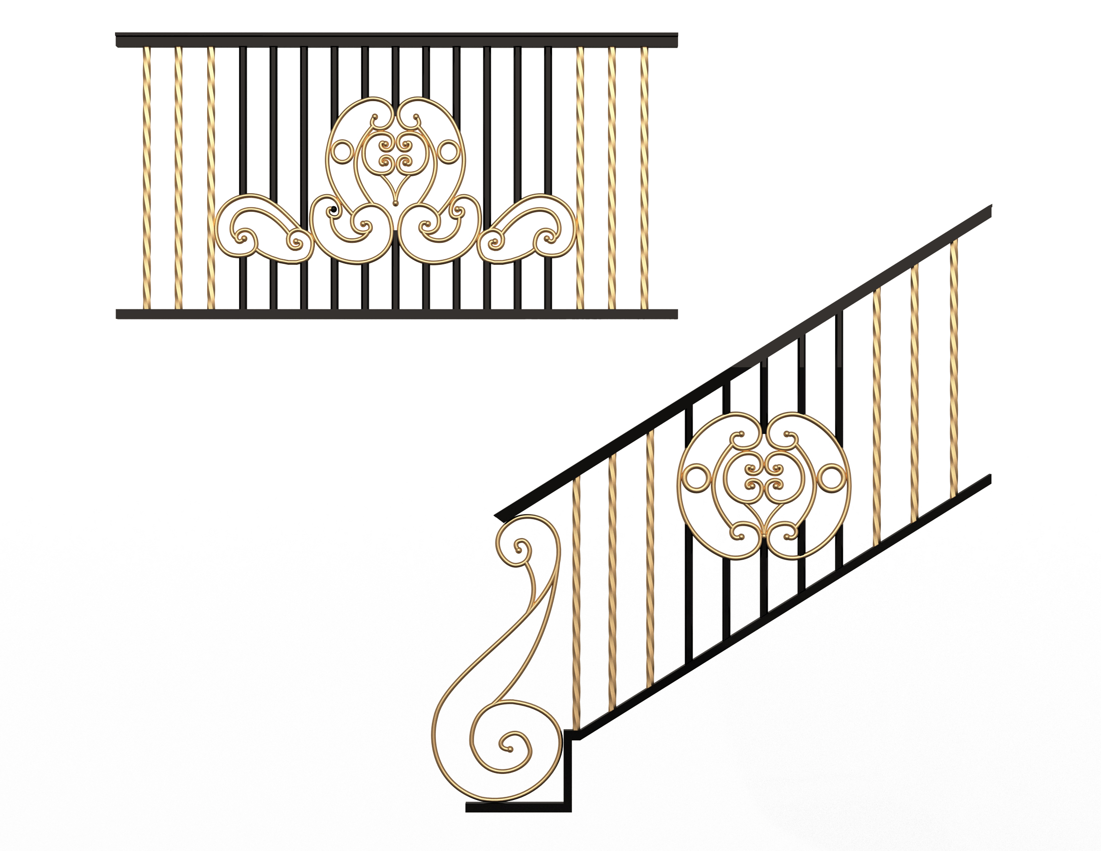 3D file Railing Balcony and Footbridge Collection 🦏・3D printable model ...