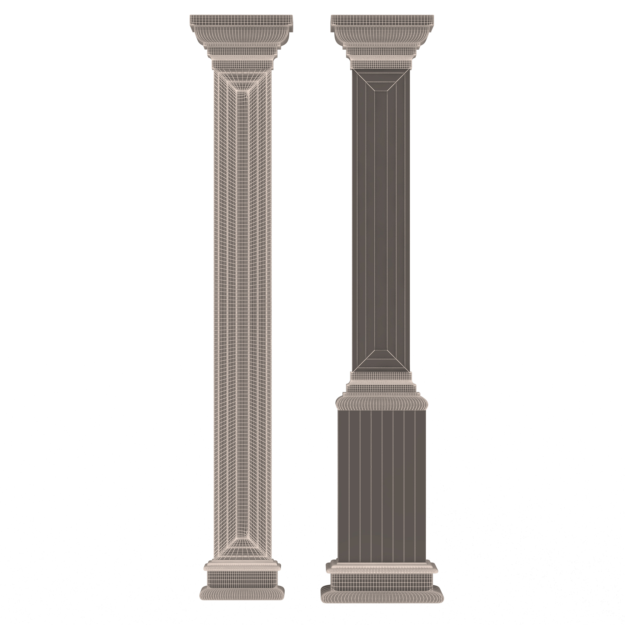 🏛️ Interior-Exterior Pilasters・ 3D File for ・Cults