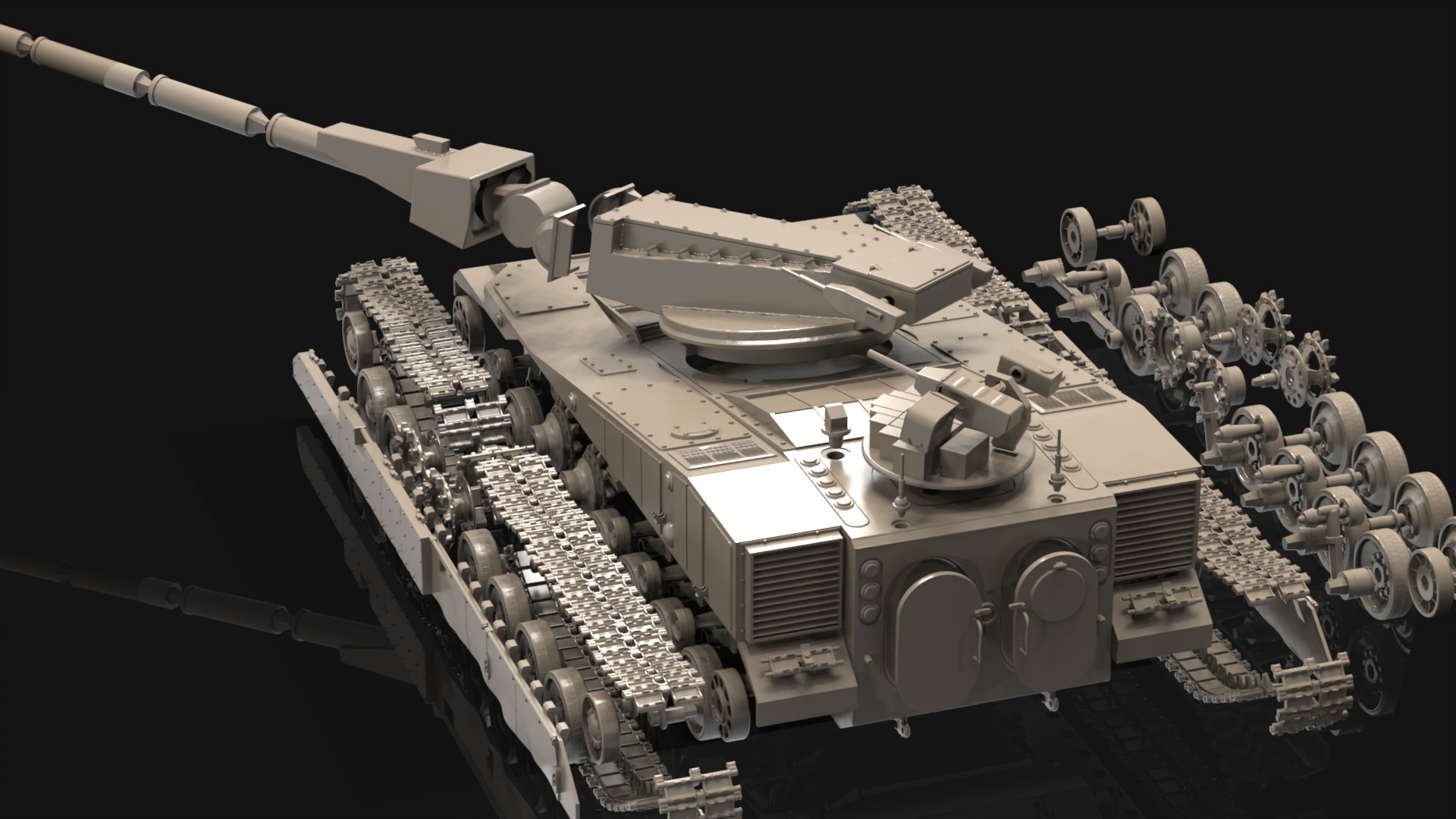 🪖 Object-490 1/35 SCALE 3D print model・Free 3D File for