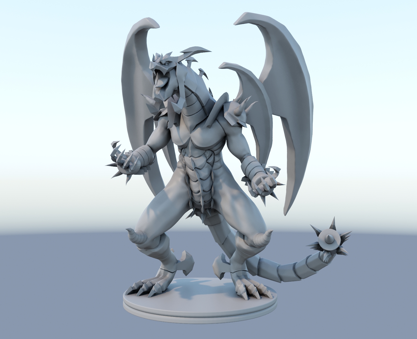 ? Yu-Gi-Oh Armed Dragon LV10 3D print model・ STL File for ・Cults