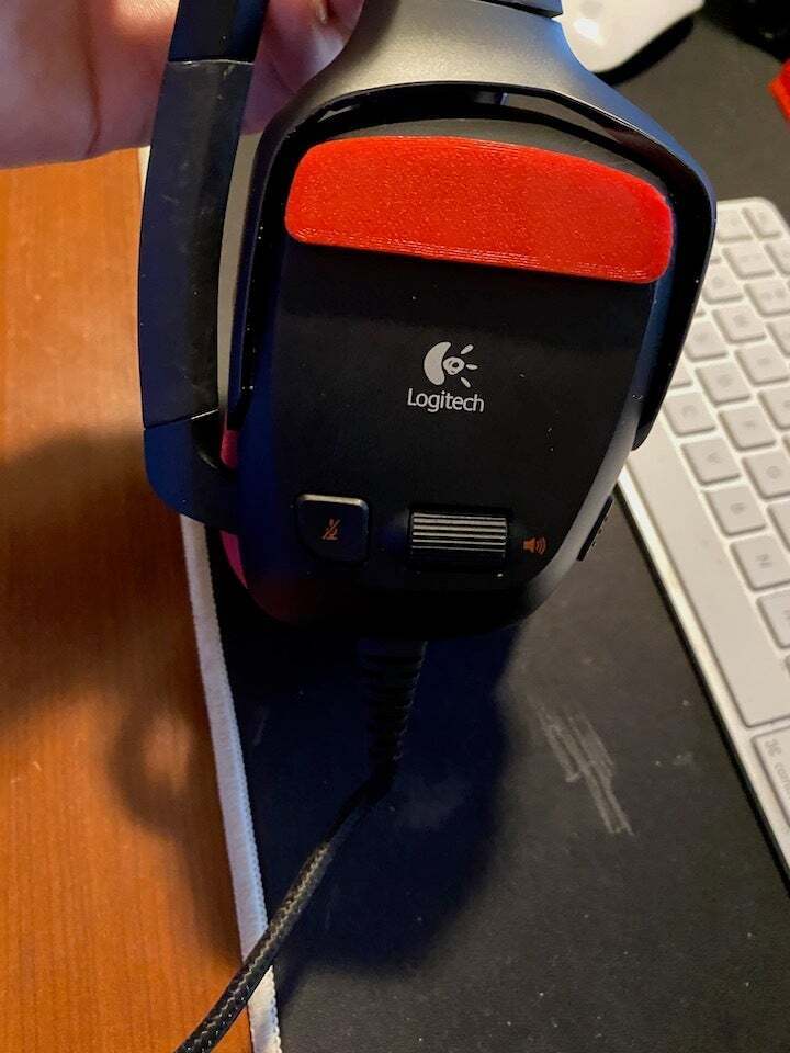 Free STL file Logitech G35 Gaming Headset button cover 🎵 ・3D printing ...
