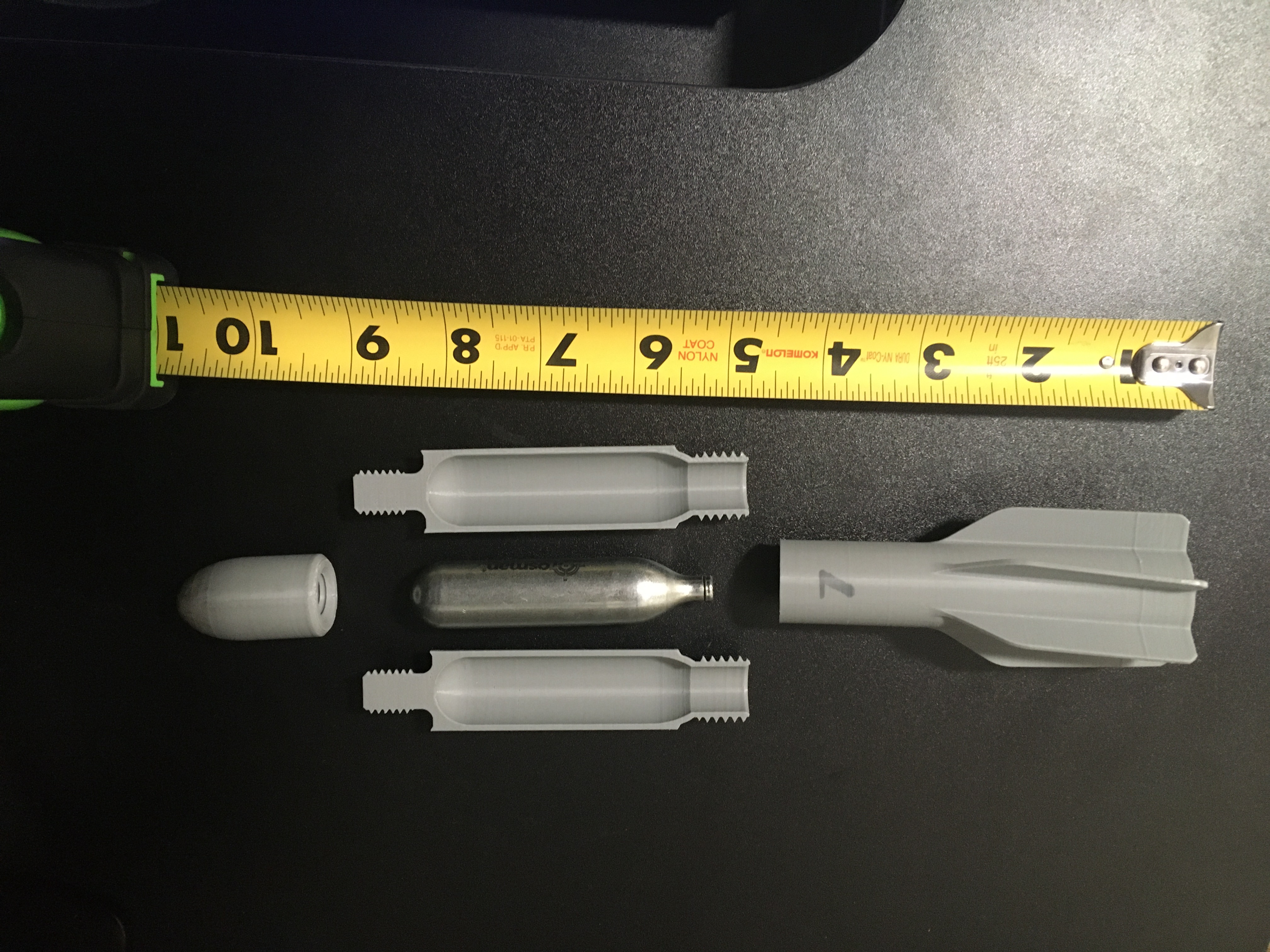 🚀 CO2 Cartridge Rocket - Mach1.7・ STL File for ・Cults