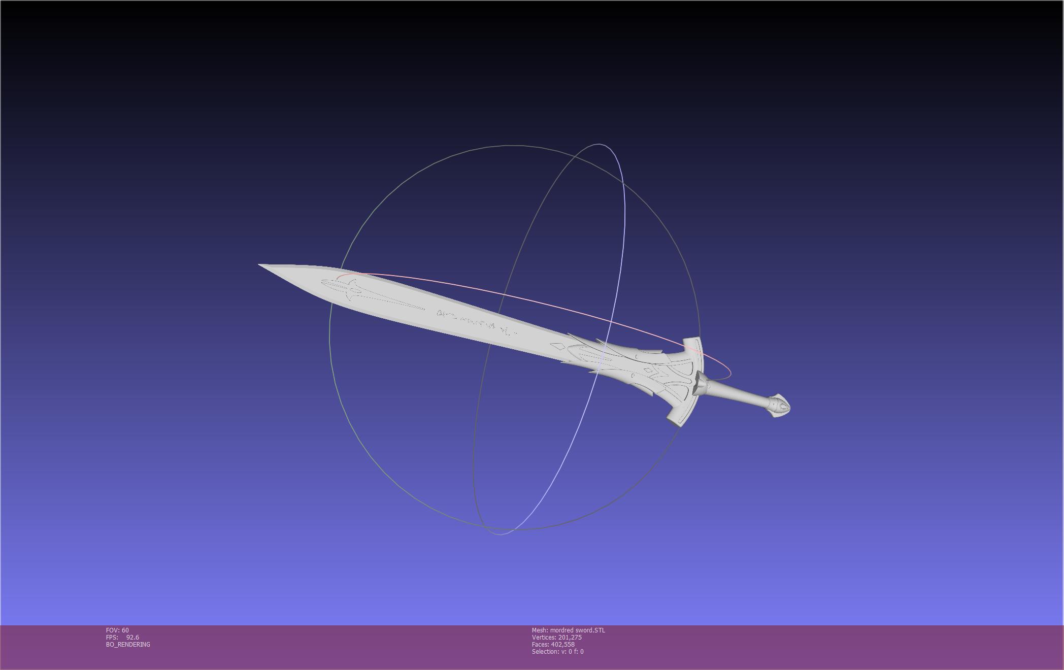 G Code Sword STL file Fate Mordred Sword Printable Assembly 🗡️ (OBJ, 3MF, GCODE, DXF ...