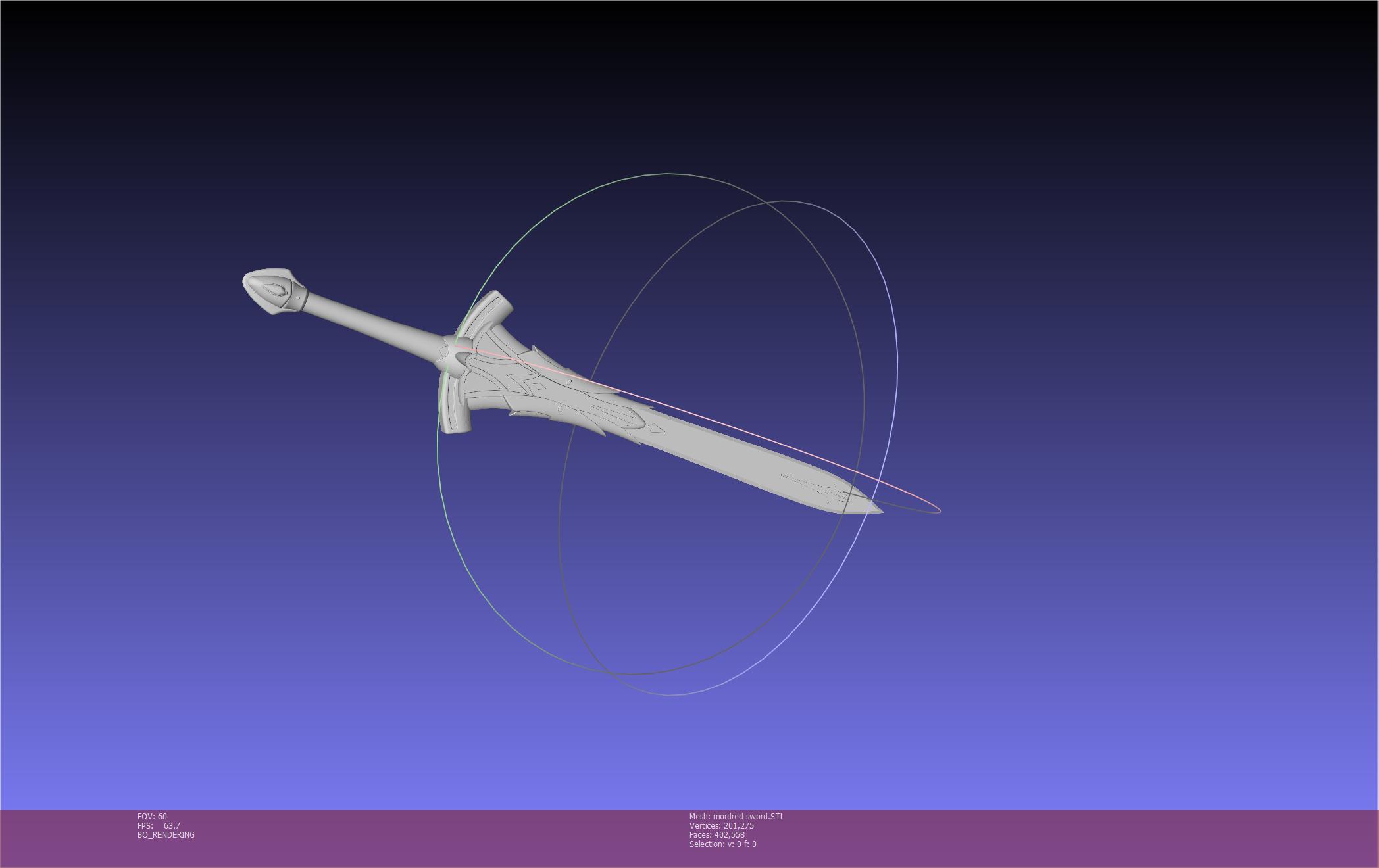 G Code Sword STL file Fate Mordred Sword Printable Assembly 🗡️ (OBJ, 3MF, GCODE, DXF ...