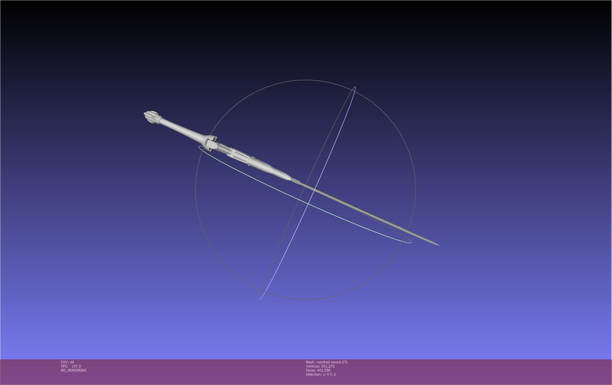 G Code Sword STL file Fate Mordred Sword Printable Assembly 🗡️ (OBJ, 3MF, GCODE, DXF ...