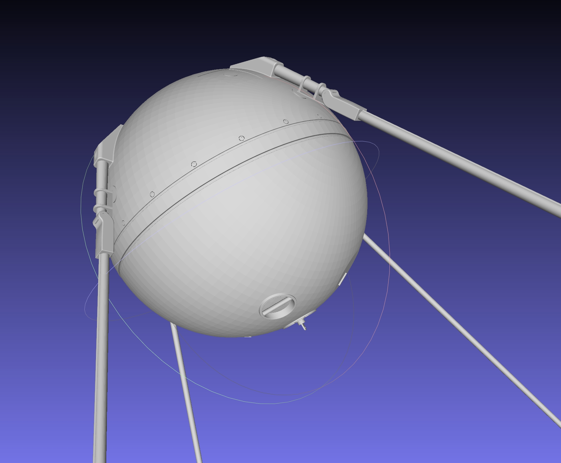 Sputnik Model Making STL file Sputnik Satellite 3D-Printable Detailed Scale Model 🛰️ (OBJ ...