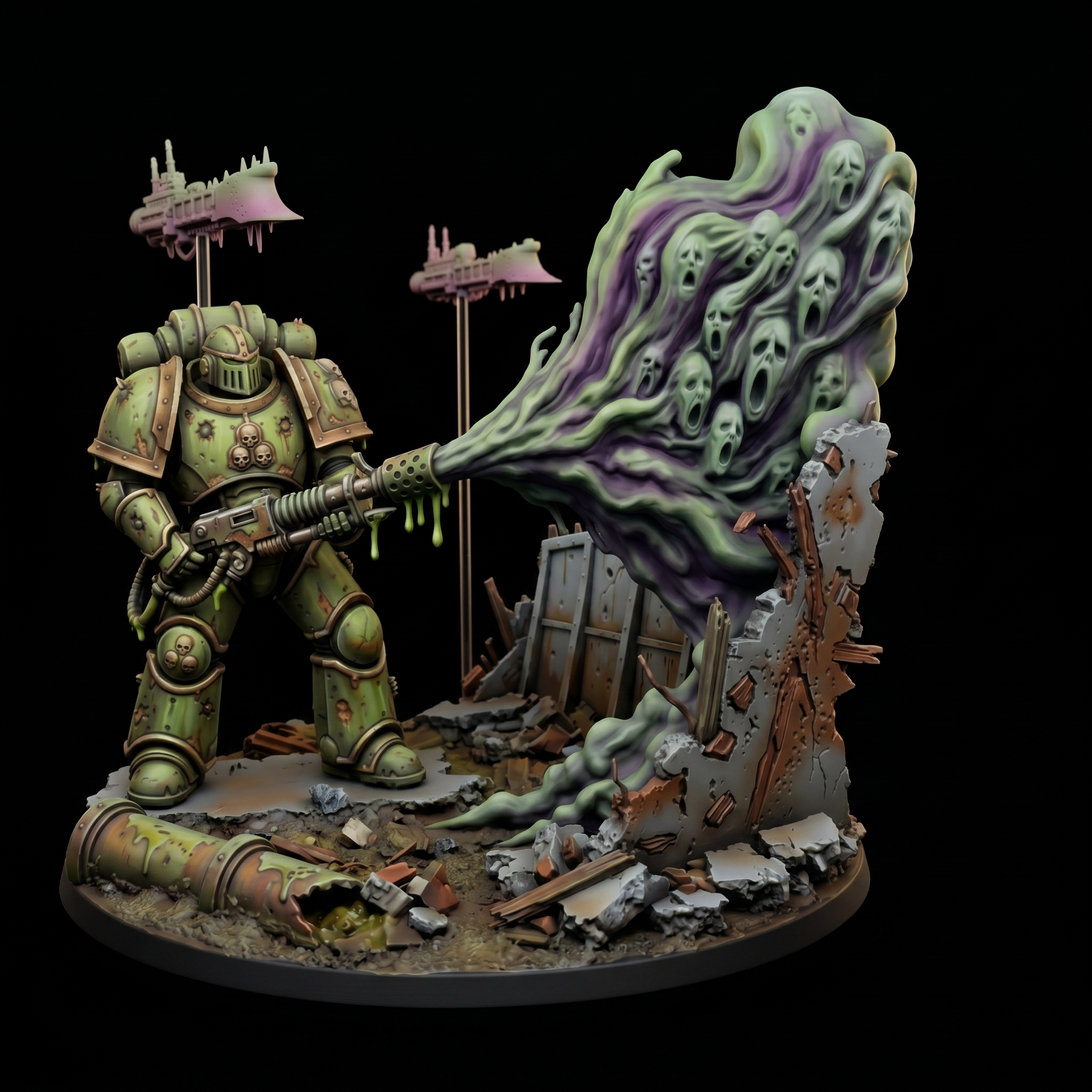 🛰 Grimdark Space Knight Flame Trooper - Pre-Supported 3D Printable STL ...