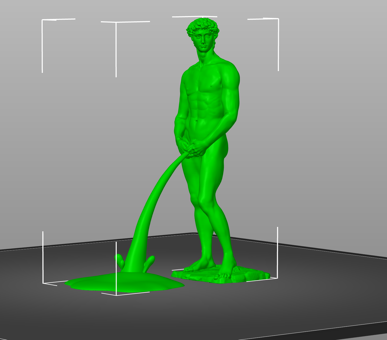 David Pee ✡️ peeing david・ 3D File for ・Cults