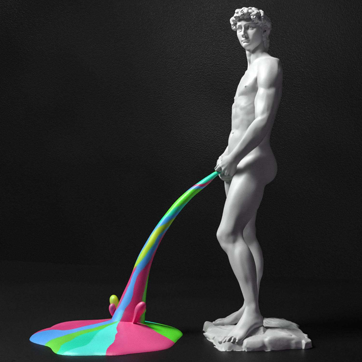 David Pee ✡️ peeing david・ 3D File for ・Cults