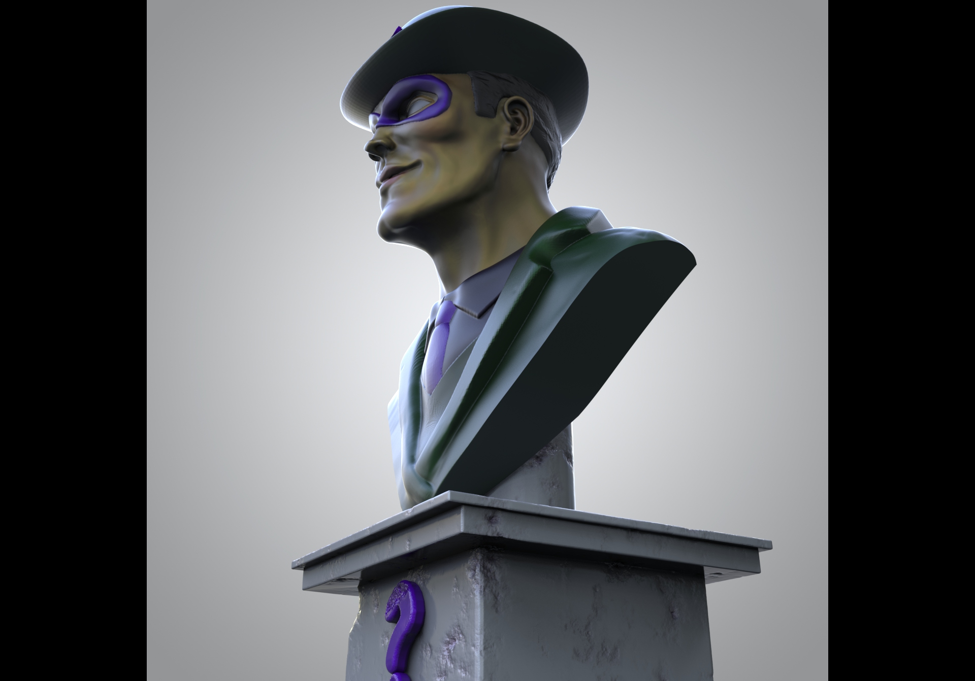 STL file THE RIDDLER BUST 👤 ・3D printable model to download・Cults