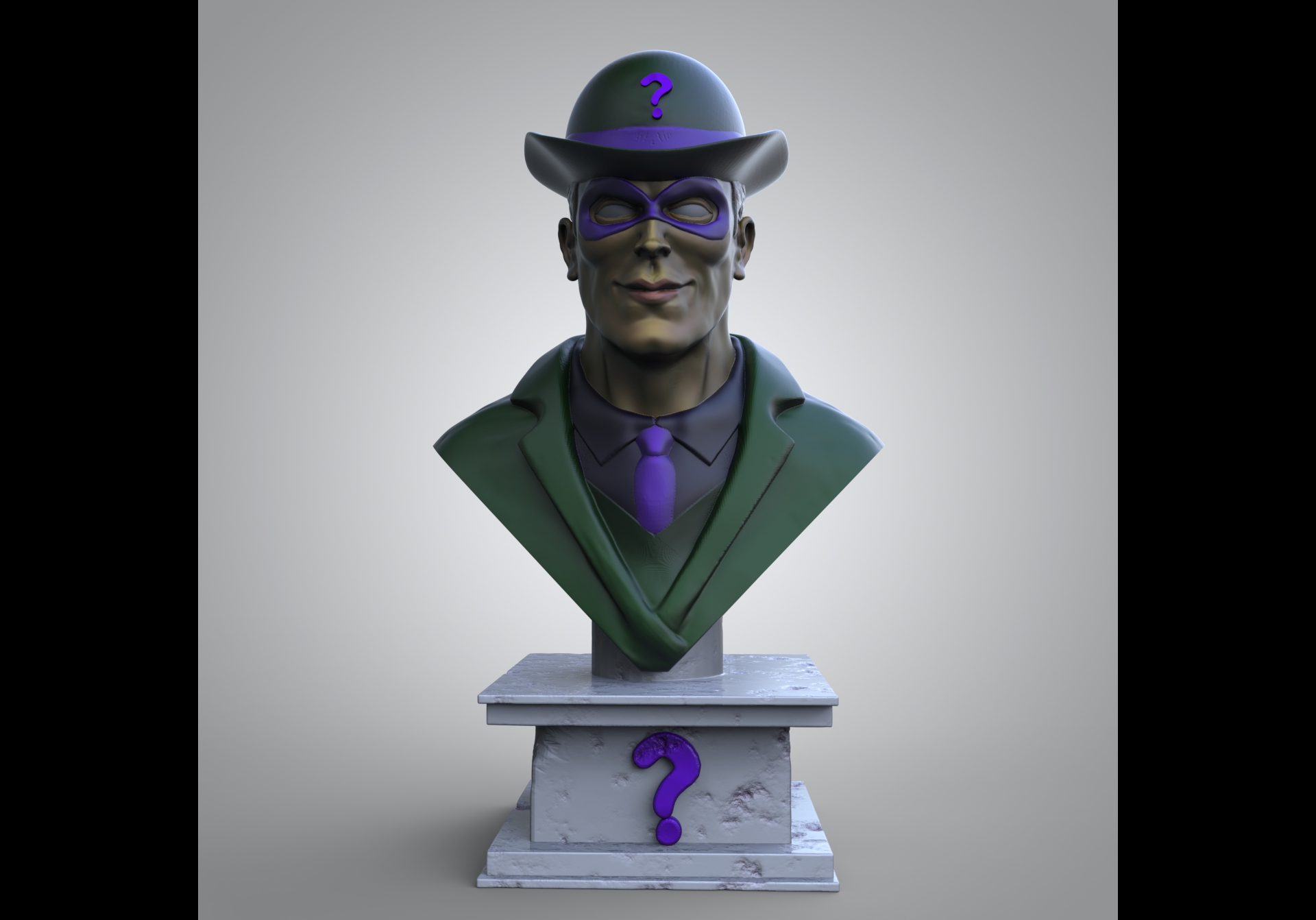 STL file THE RIDDLER BUST 👤 ・3D printable model to download・Cults
