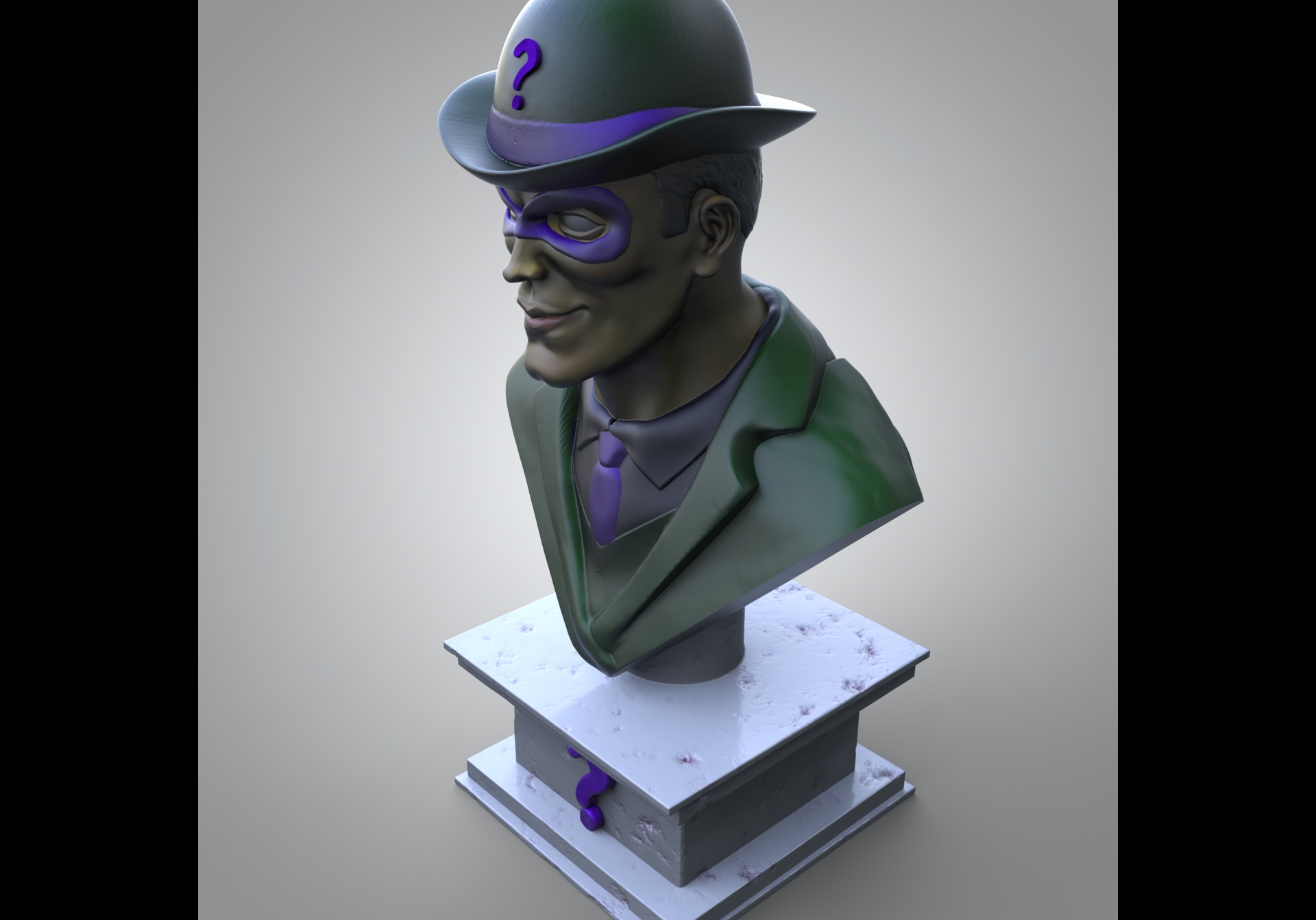 STL file THE RIDDLER BUST 👤 ・3D printable model to download・Cults