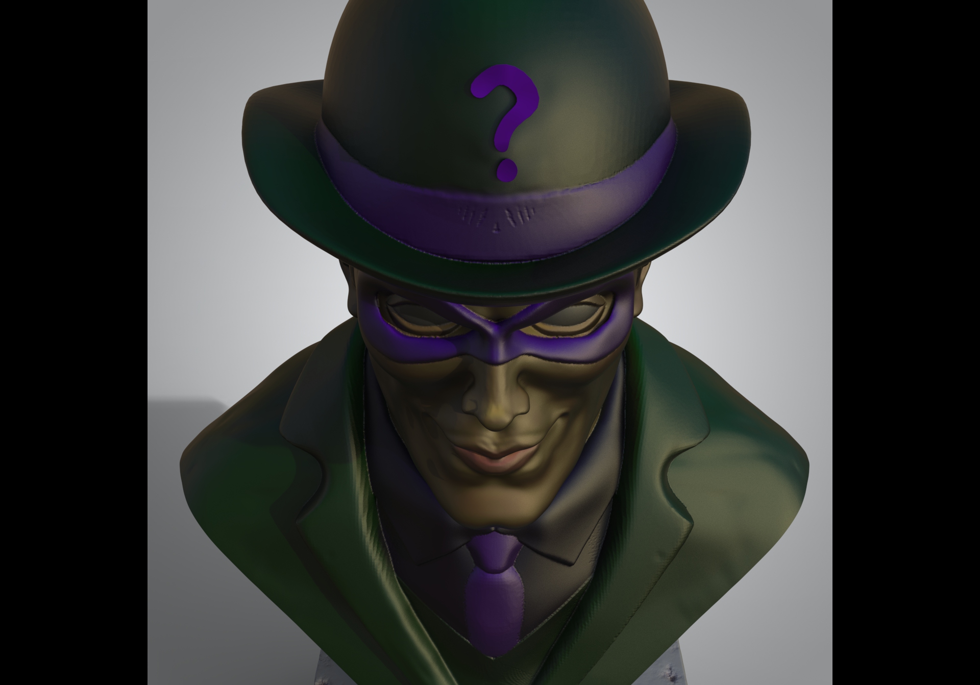 👤 THE RIDDLER BUST・ STL File for ・Cults