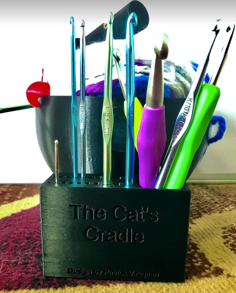 Free STL file Cat's Cradle Yarn Bowl, Spool, and Hook Holder 🧶