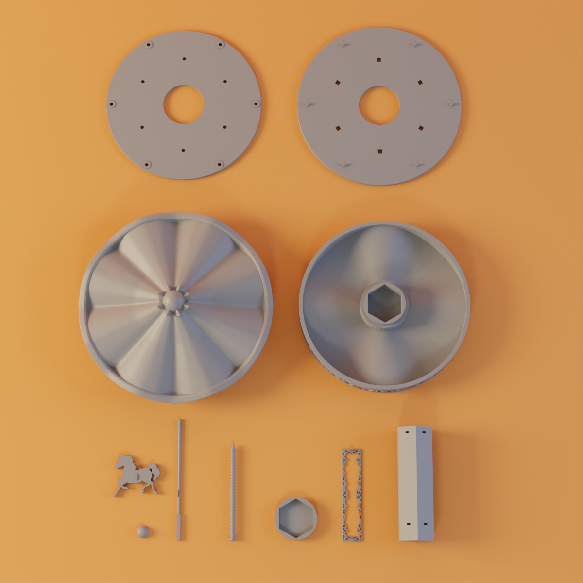 🎠 Carousel・ STL File for 3D printing・Cults