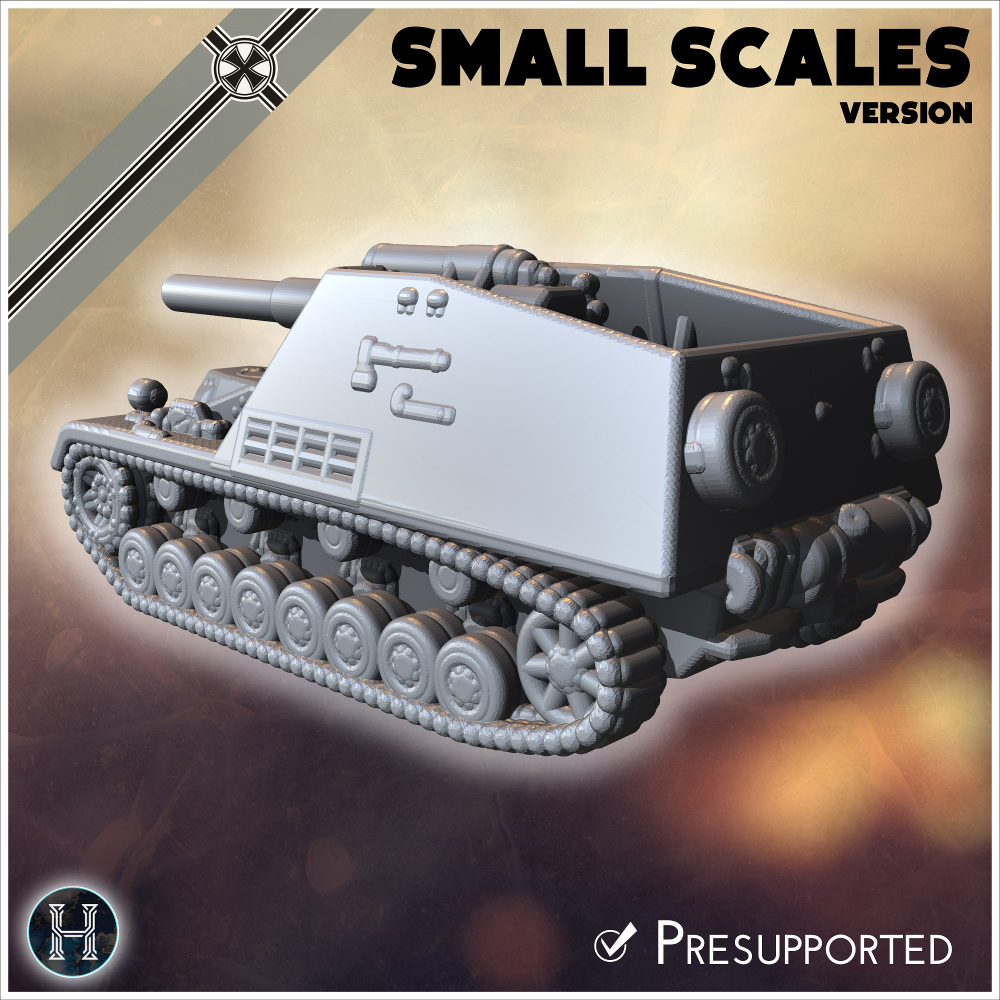 🤏 Hummel 150mm (18M Sf auf Geschutzwagen III-IV) (Sd.Kfz. 165) (early ...