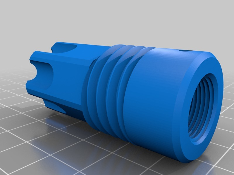 Free STL file Airsoft Flash Hider and Silencer (10cm and 5cm versions ...