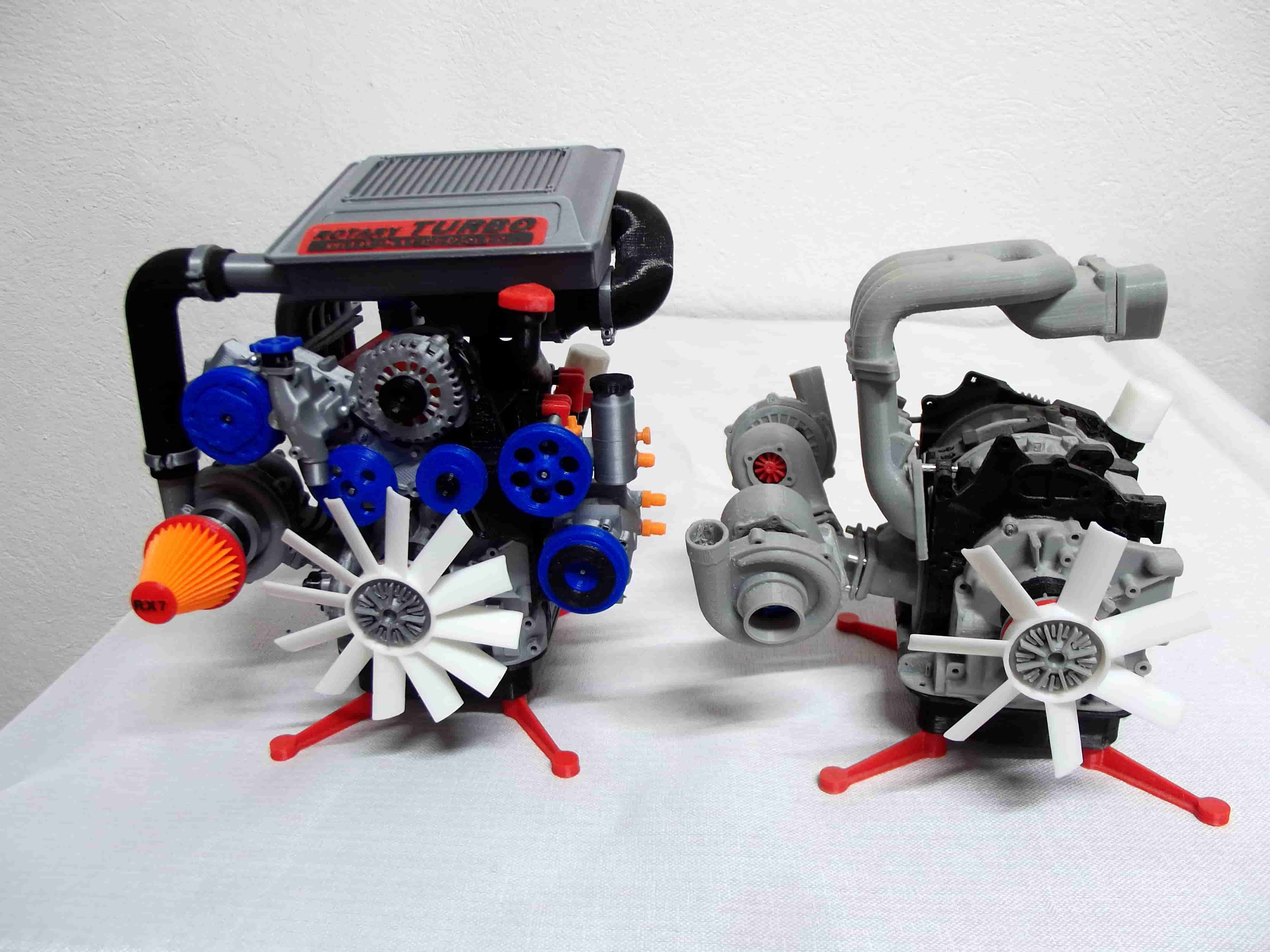 Motor Rotative Rx7 Mazda RX7 Motor rotativo Wankel 13B-REW Remix imprimible en 3D・Cults