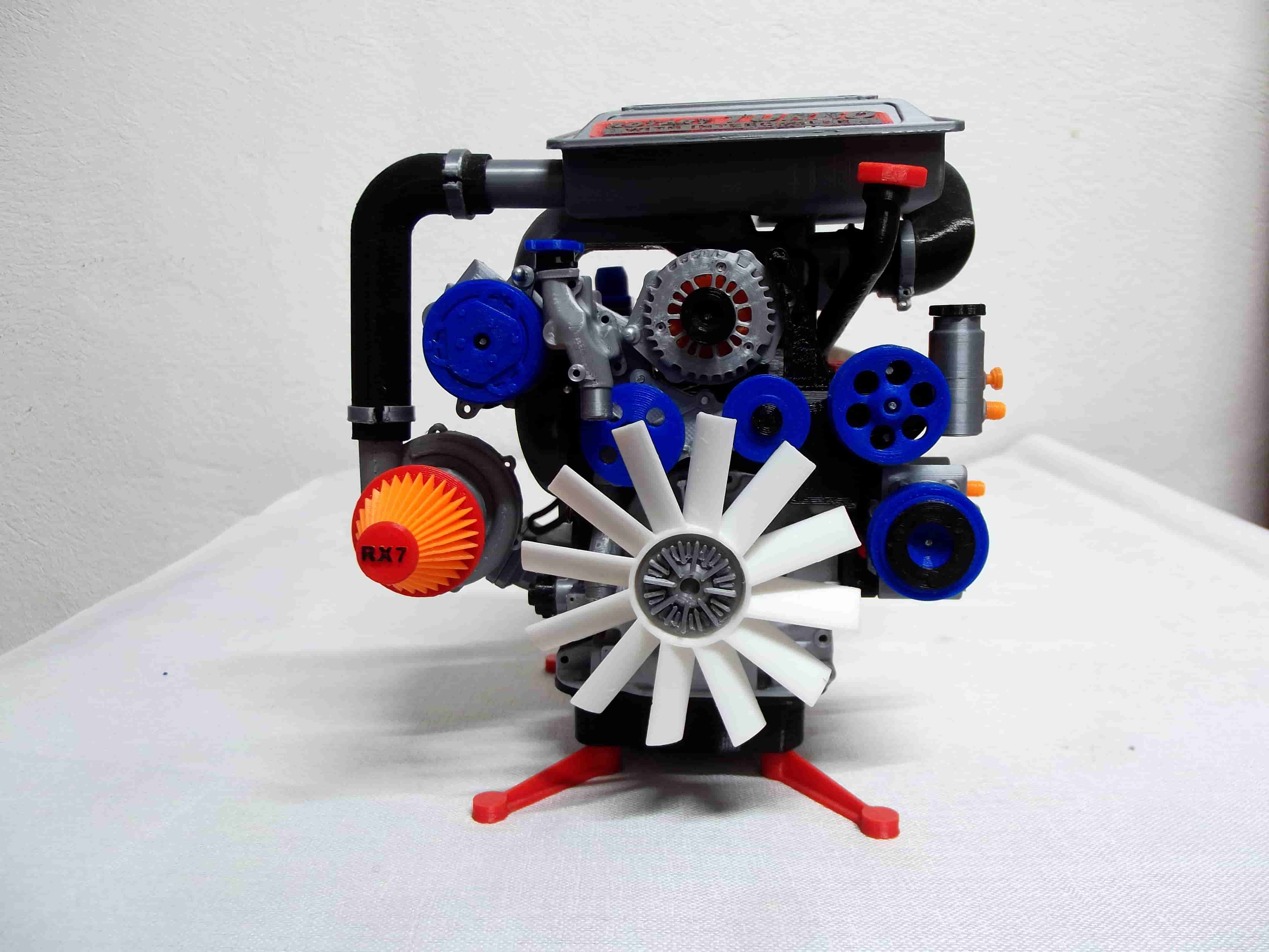 Motor Rotative Rx7 Mazda RX7 Motor rotativo Wankel 13B-REW Remix imprimible en 3D・Cults