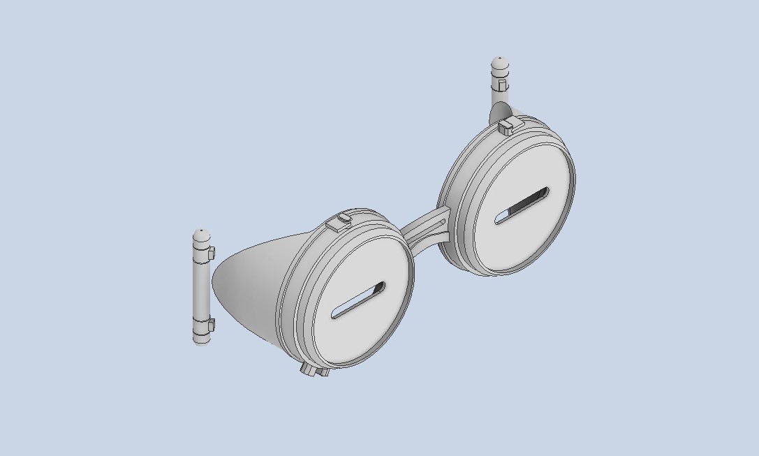 STL file League of Legends Arcane Jinx Goggles 🥽 ・3D print design to download・Cults