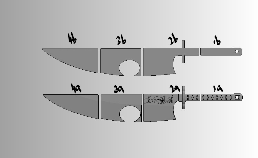 STL file Demon Slayer Tengen Uzui Dual Nichirin Cleavers 🎲・Design to