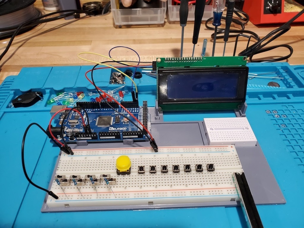 🔌 Arduino MEGA prototype breadboard base・Free 3D File for ・Cults