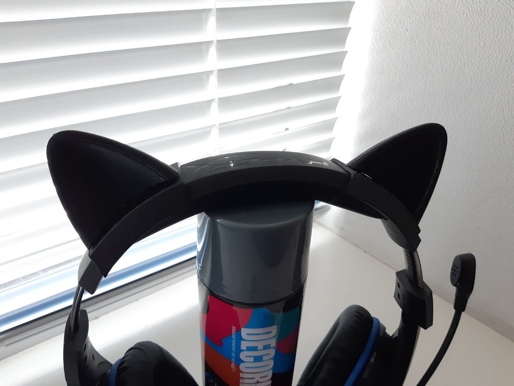 Free 3D file Detachable Headphone Cat Ears for HyperX Cloud Stinger 🎧