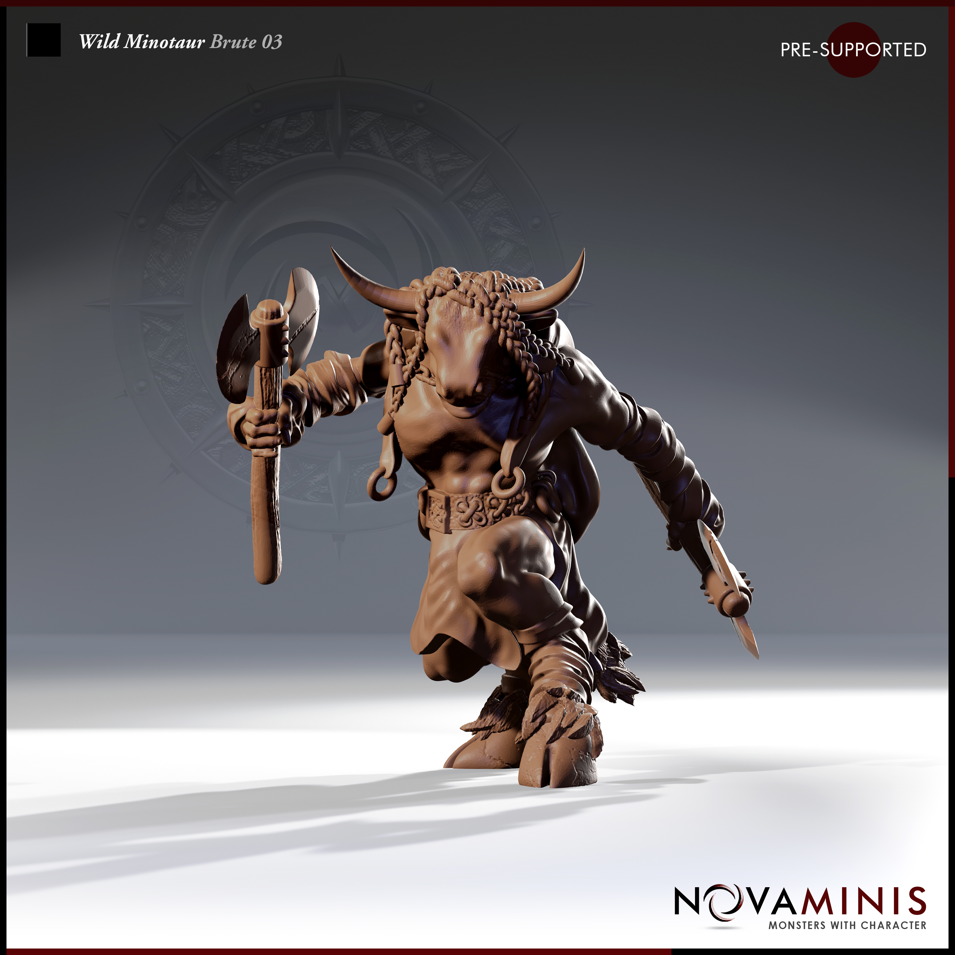 ? Wild Minotaur Brute 03・ 3D File for ・Cults