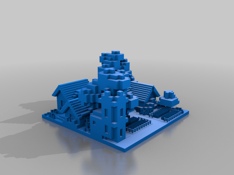 🎨 Minecraft Village II・Free 3D File for ・Cults
