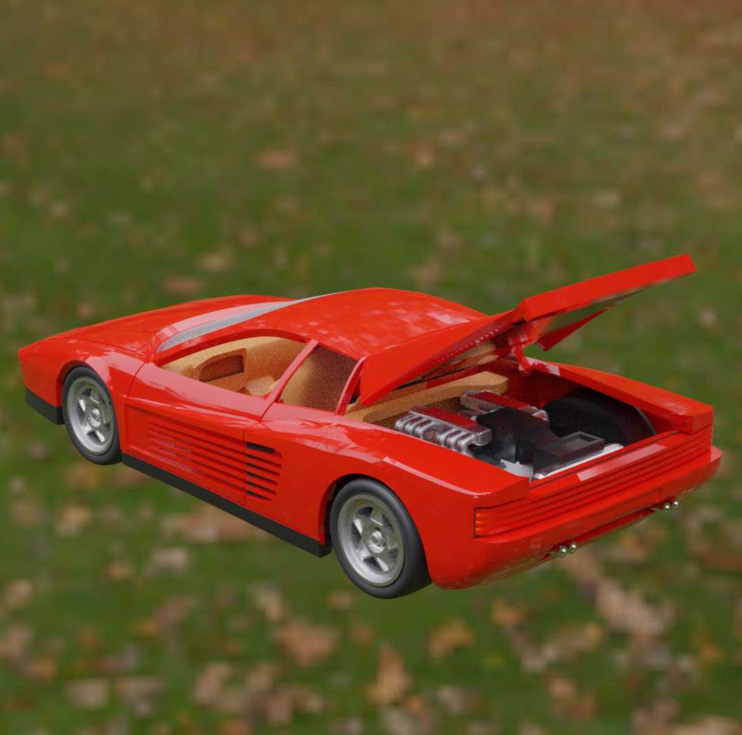 🚗 Ferrari Testarossa 64th scale・Free STL File for ・Cults