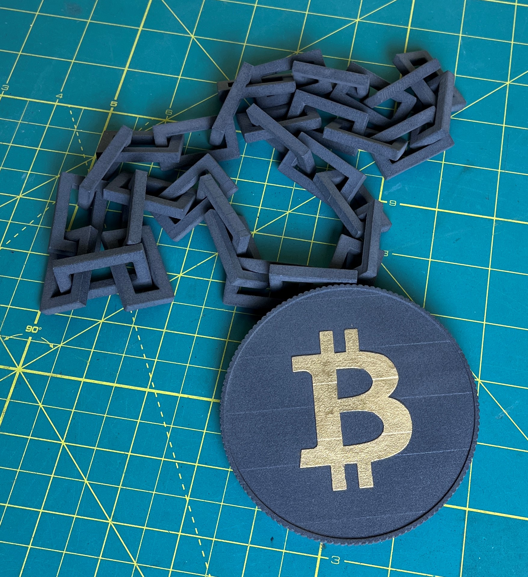 👗 Blockchain - Bitcoin Medallion Chain・ STL File for ・Cults