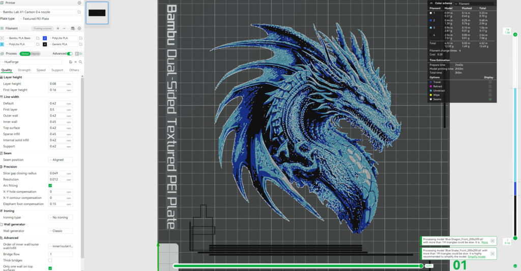 Hueforge Files 🐉 HueForge Dragon・Free STL File for ・Cults
