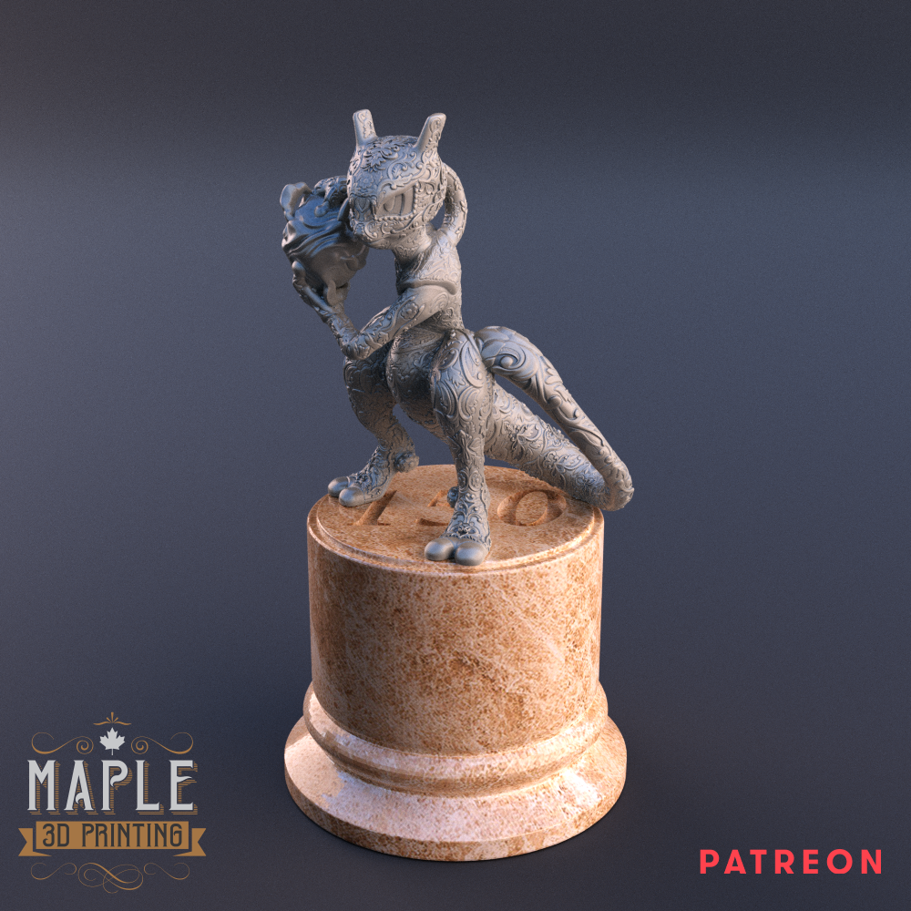 Ornamental Pokémon - Mewtwo by Maple 3D Printing