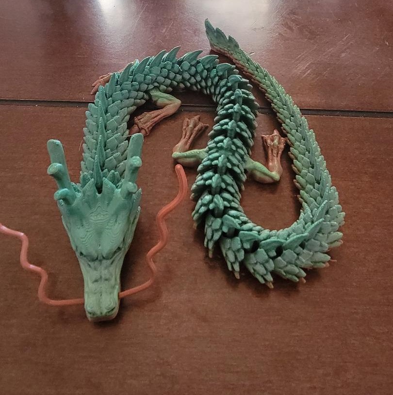 Работа Шарнирный дракон, напечатанная в формате 3D • Сделано на 3D ...