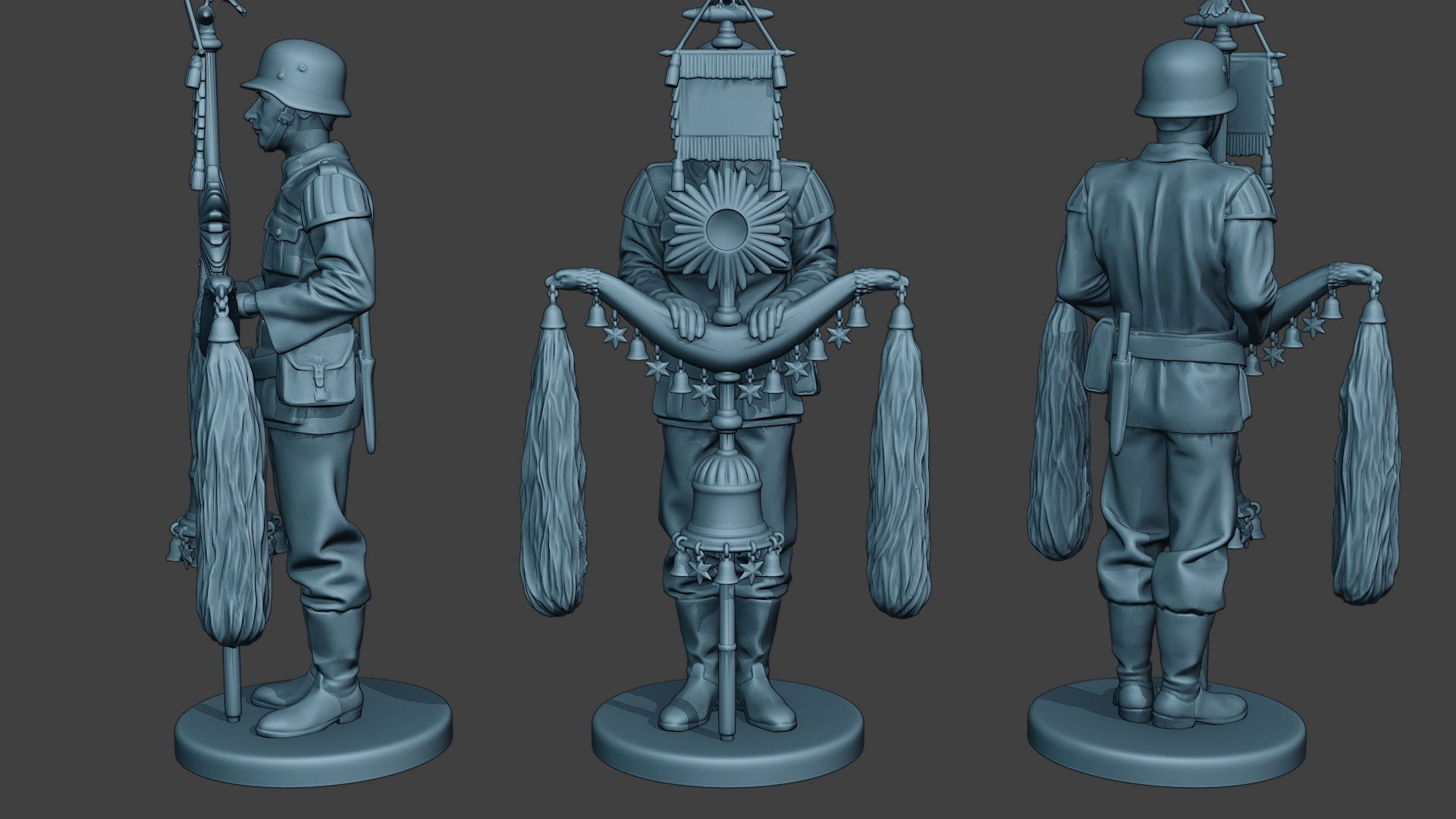 3D file German musician soldier ww2 Stand Schellenbaum G8 🫡 ・Design to ...