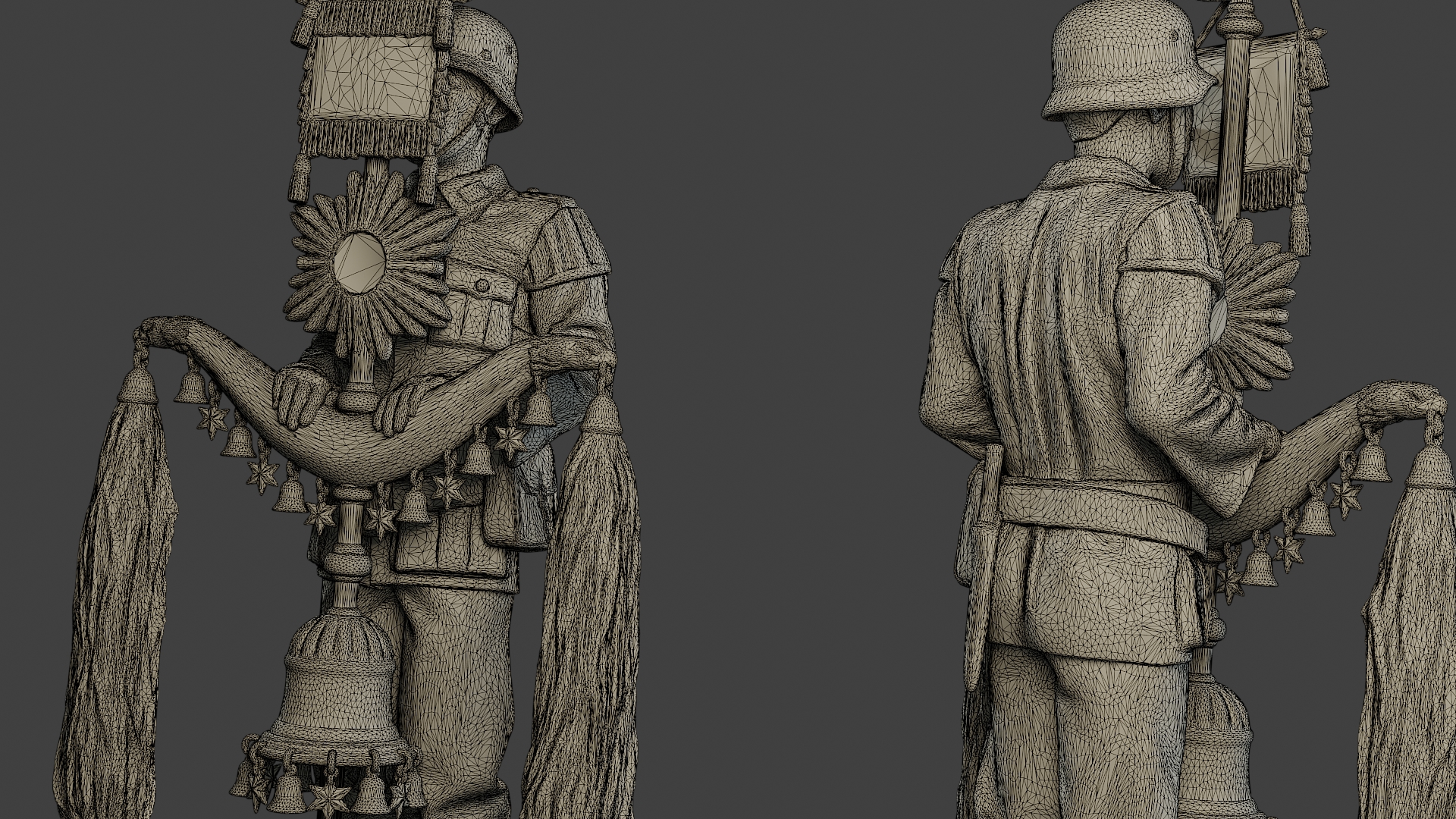3D file German musician soldier ww2 Stand Schellenbaum G8 🫡 ・Design to ...