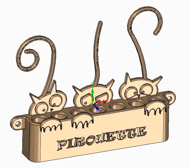 🖊️ 3 Cats pen holders・Free GCODE File for ・Cults