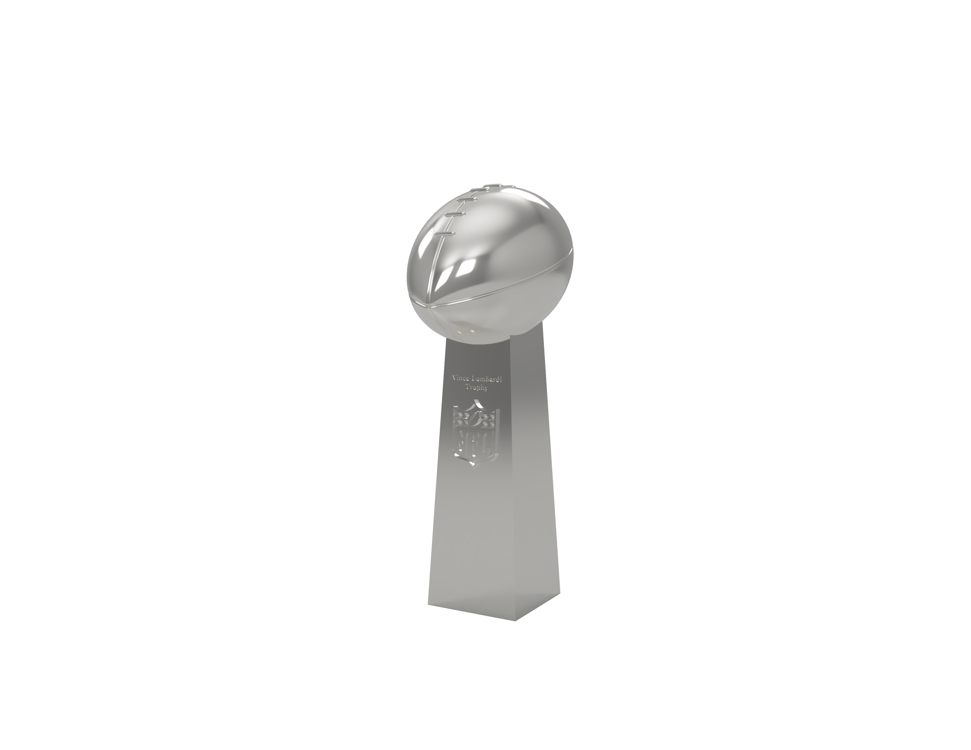 thumbnail image 2 of Super Bowl Trophy Replica – New Silver Vince Lombardi NFL Collectible 2 of 4