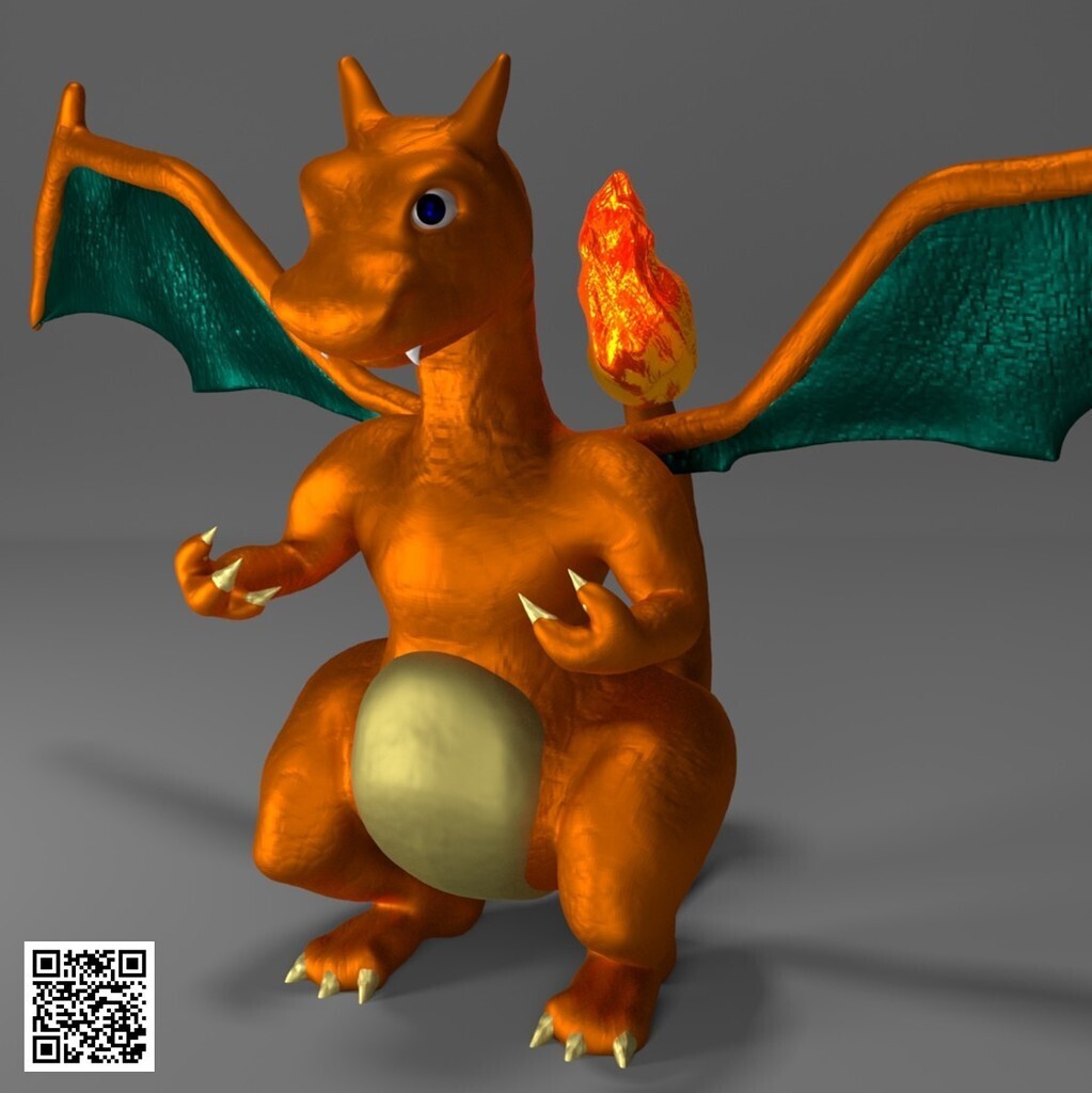 🔥 Charizard・Archivo OBJ Gratis para ・Cults