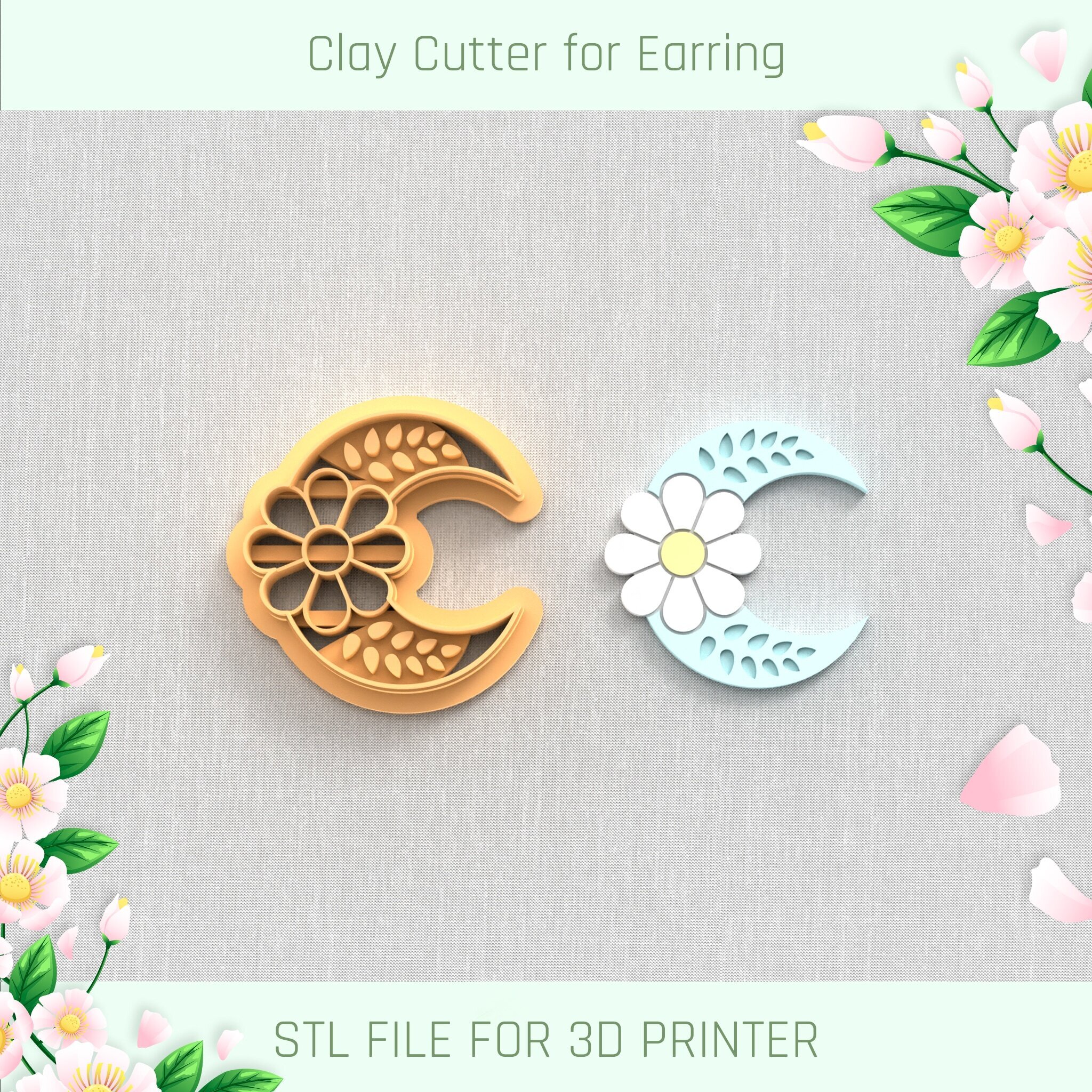 💐 Flower Moon・ 3D File for 3D printing・Cults