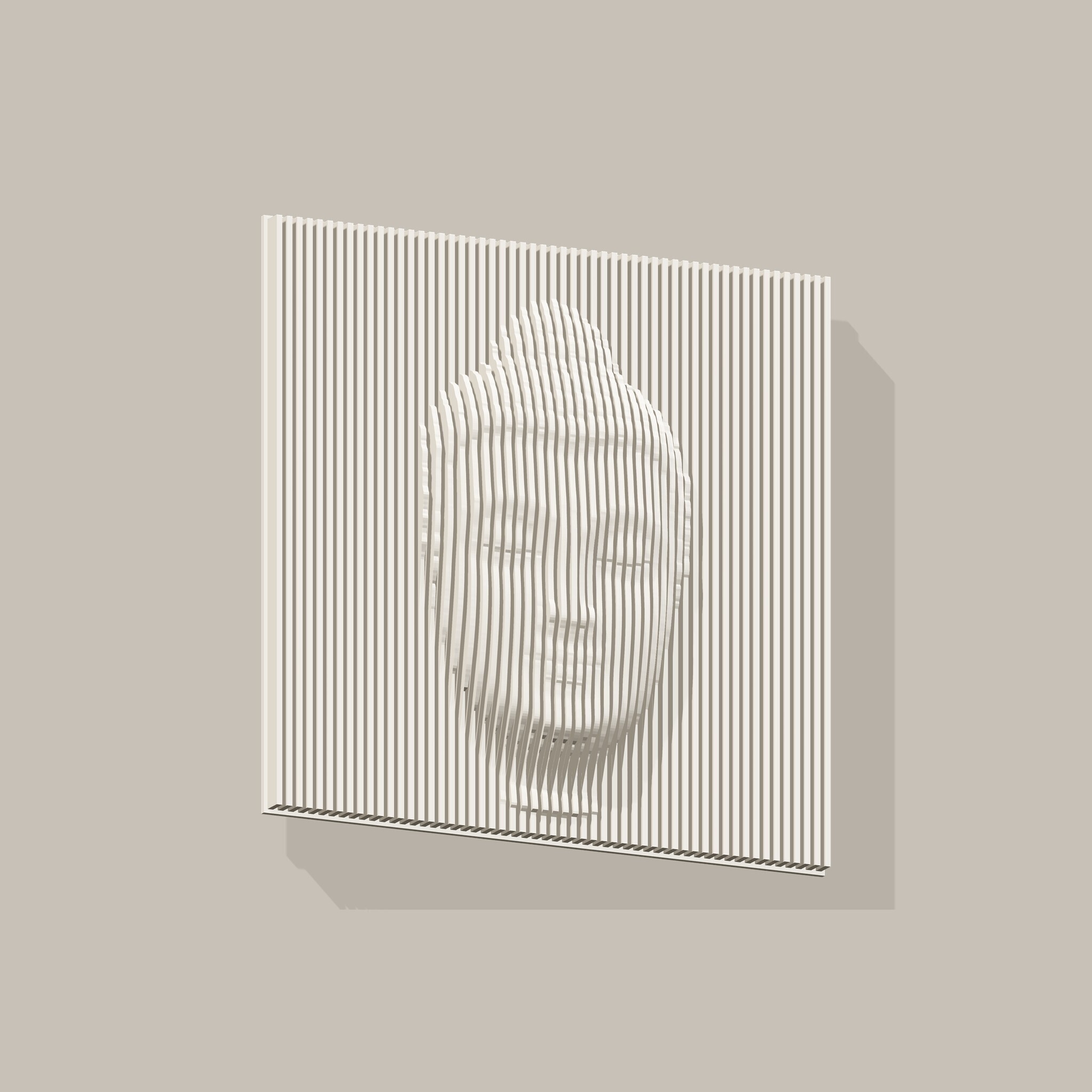 🌊 Buddha Face parametric wave wall art・Free 3D File for 3D printing・Cults
