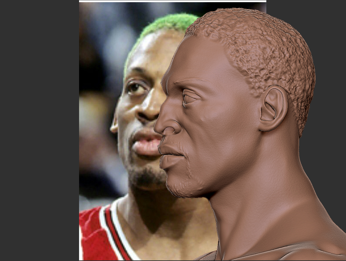👤 NBA Dennis Rodman busto・Archivo 3D para Impresión 3D・Cults, image size:1116x841