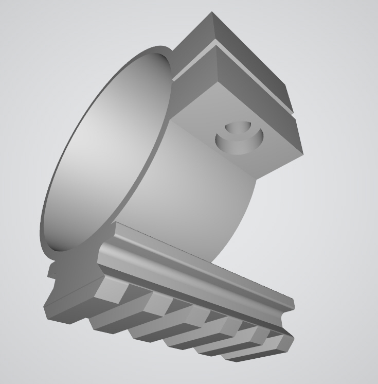 Rotex Rails 👽 Picatinny Rail for 50mm Tube (Rotex RM8 etc.)・ STL File for ・Cults