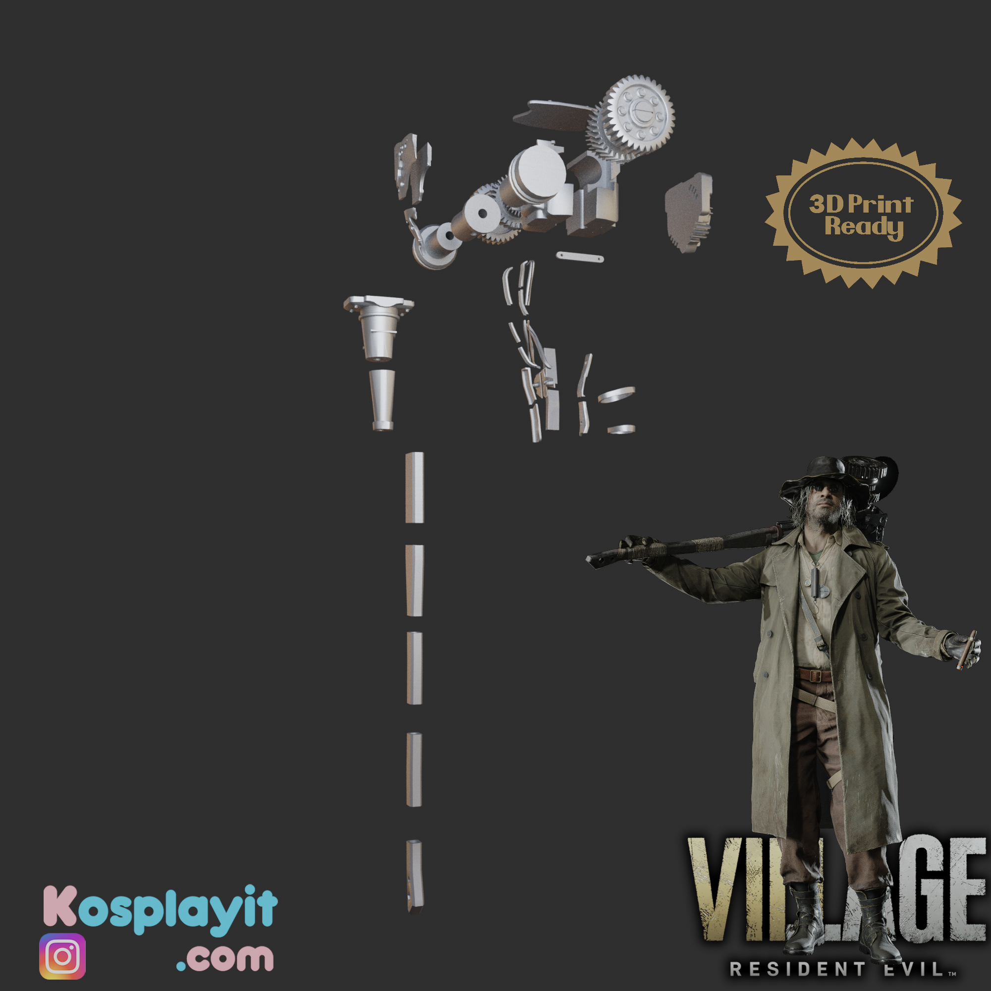 🔨 Karl Heisenberg Hammer 3D Model Digital File - Residual
