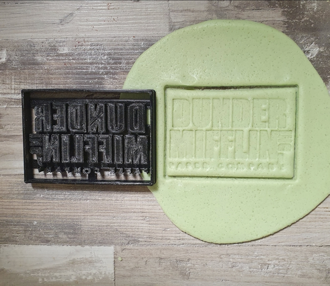 STL file Dunder Mifflin Cookie Cutter The Office Paper Company Cookie ...