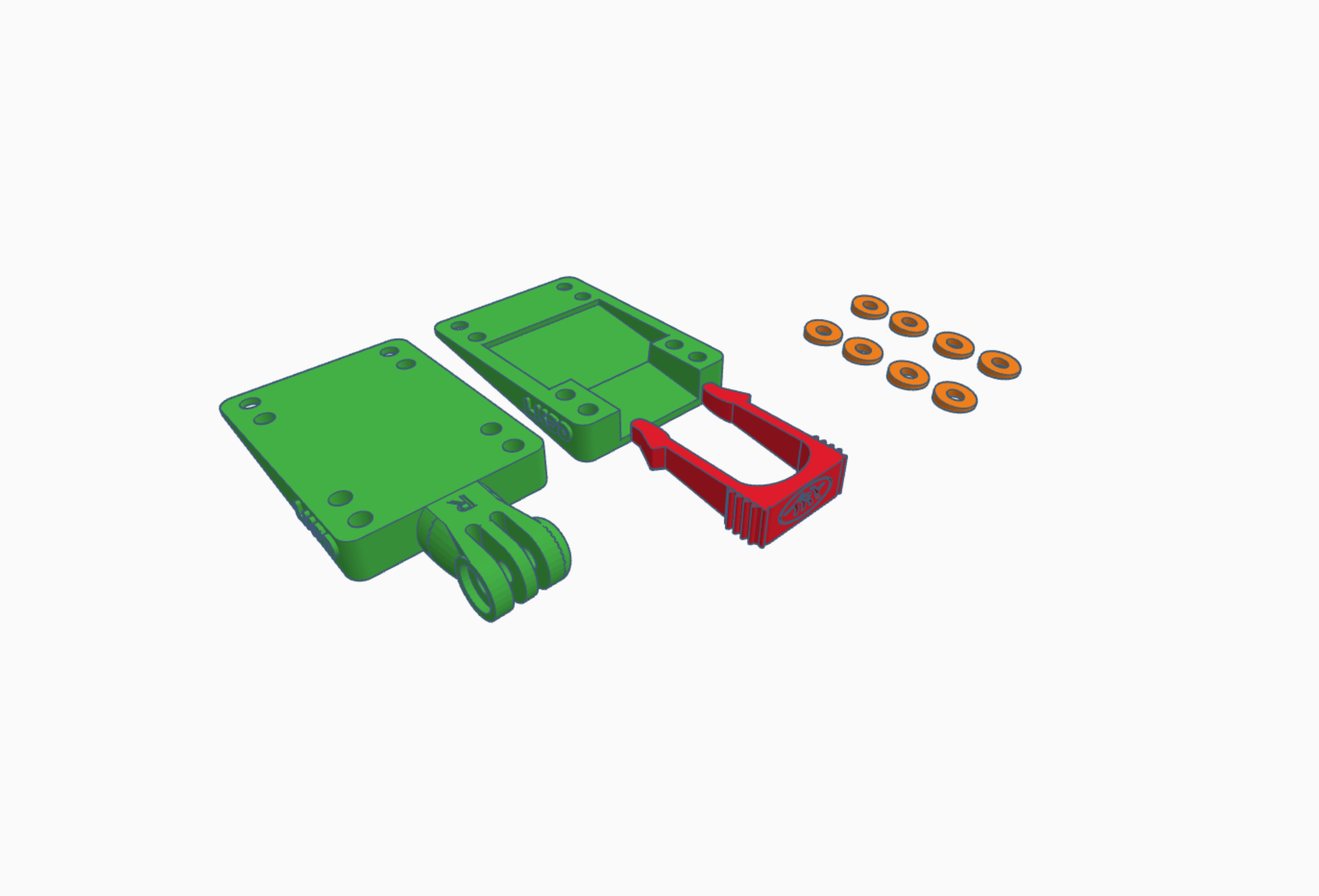 Skateboard Riser Stl STL file Skate Longboard risers pads with gopro actioncam mount and ...
