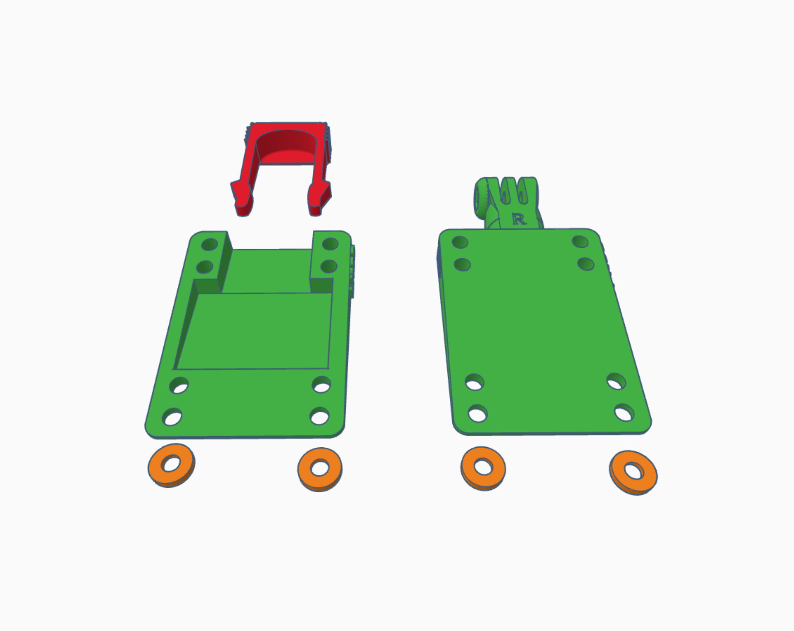 Skateboard Riser Stl STL file Skate Longboard risers pads with gopro actioncam mount and ...