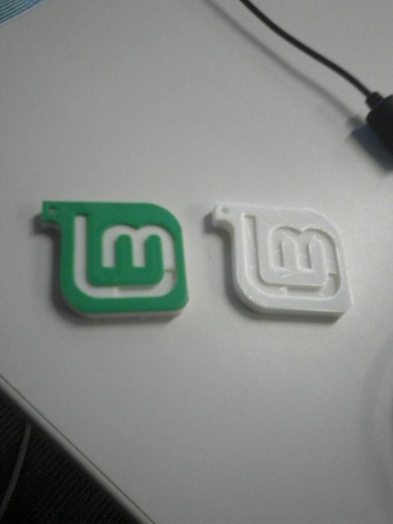 Archivo 3D gratuito Logotipo de Linux Mint - Llavero 🔑 ・Objeto para ...
