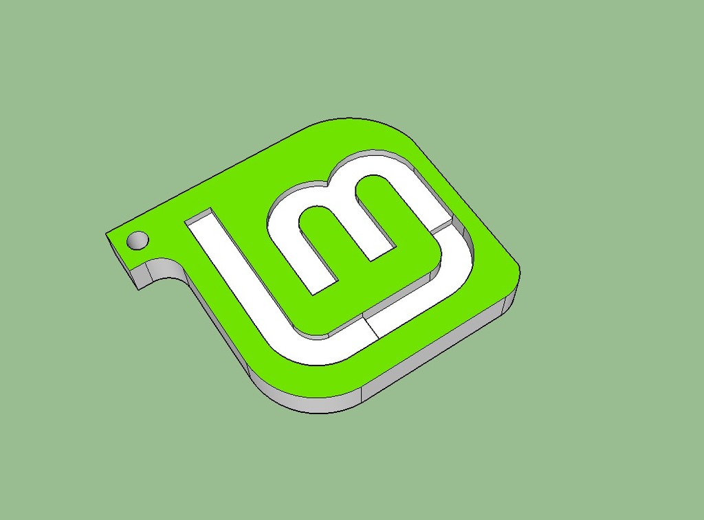 Archivo 3D gratuito Logotipo de Linux Mint - Llavero 🔑 ・Objeto para ...
