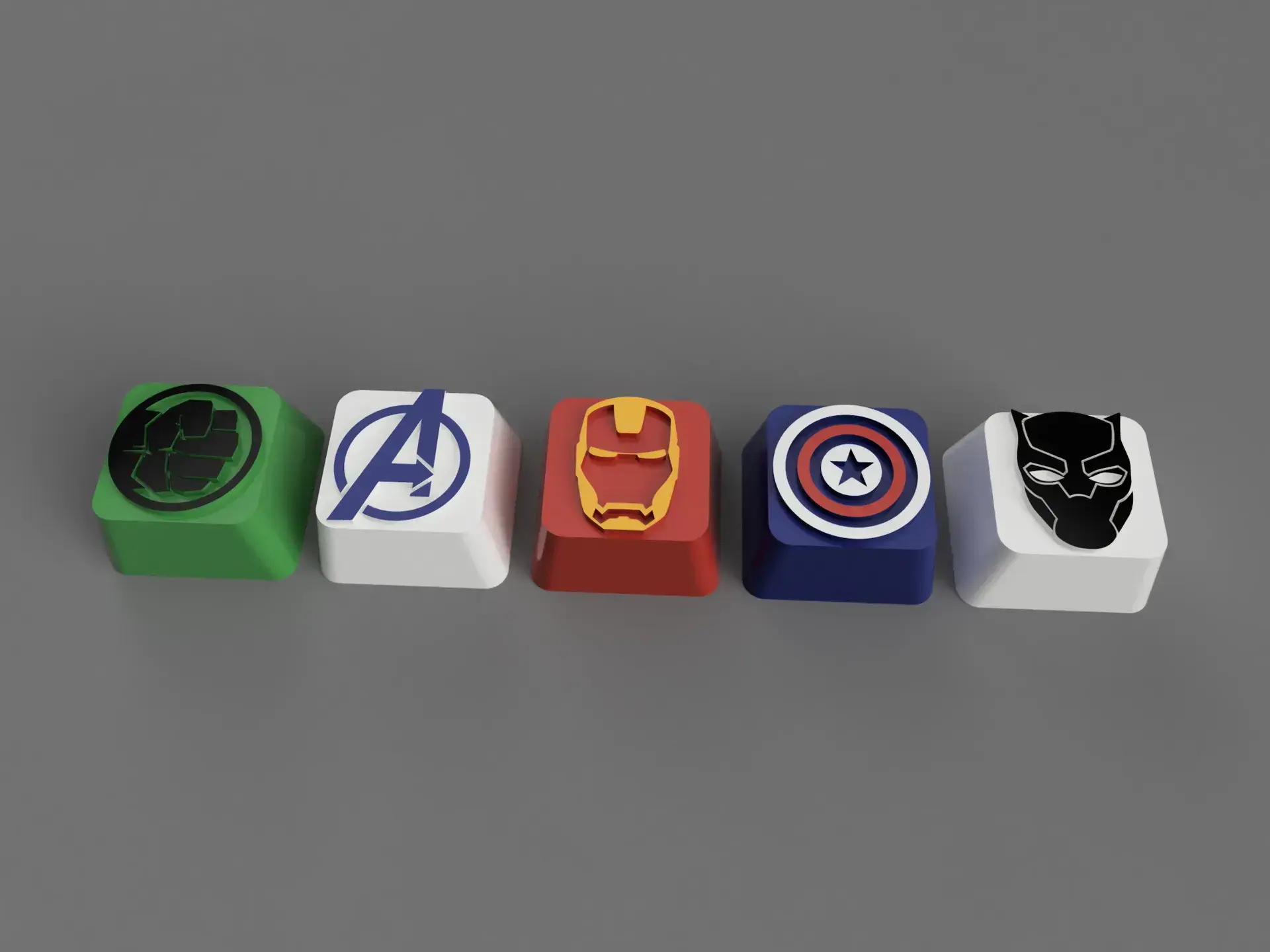 Archivo 3D gratis Juego de teclas Marvel (Cherry MX) 🍒 ・Objeto para ...